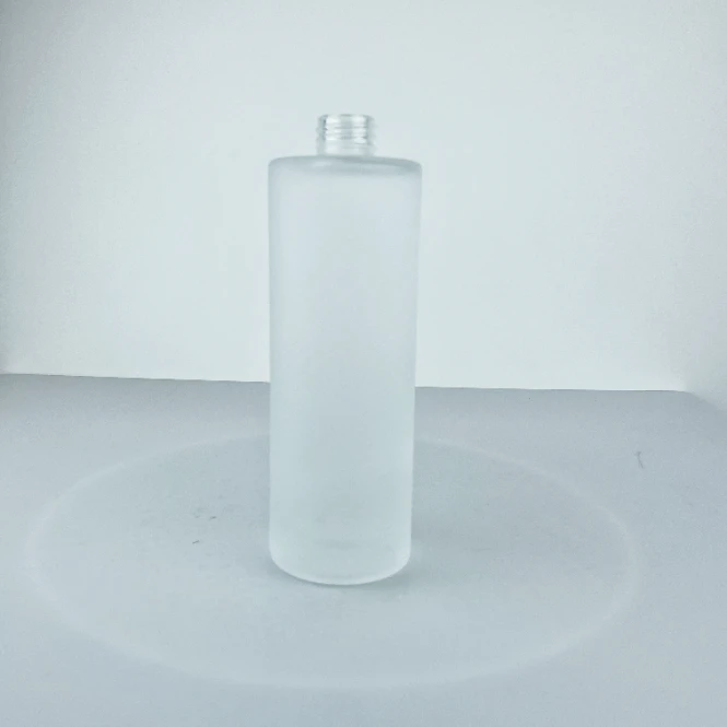 375ml Frosted Round Glass Bottle - Elegant Spirits Design