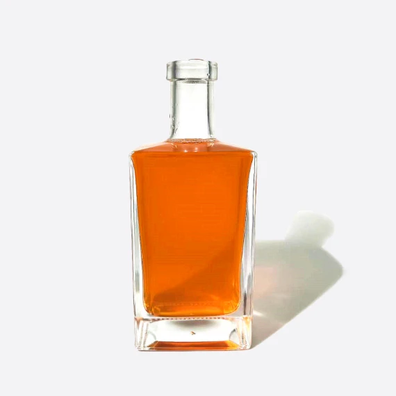 500ml Square Glass Bottle - Premium Spirits Design