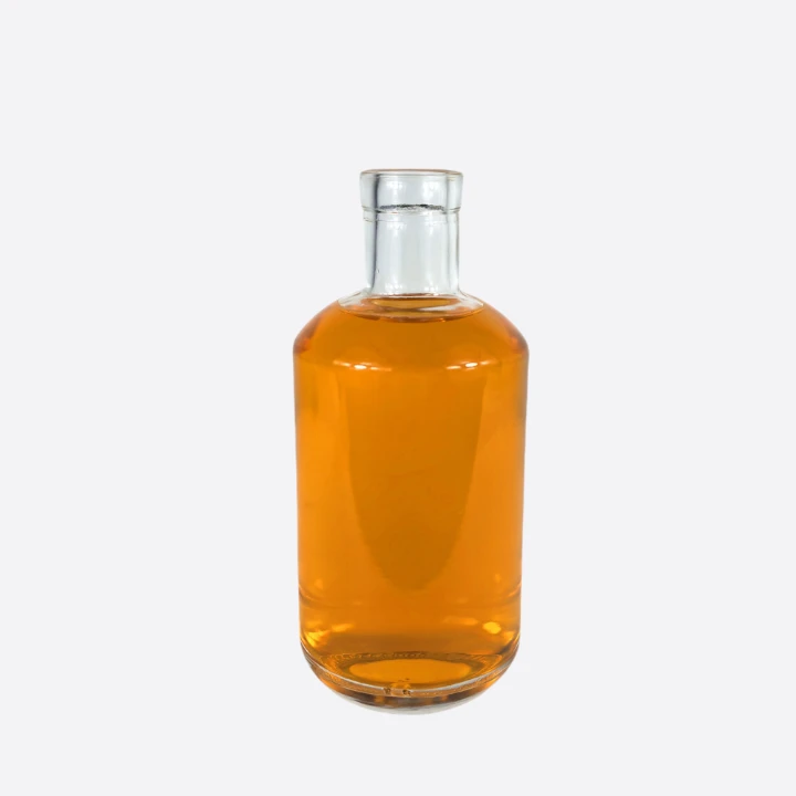 500ml Classic Round Glass Bottle - Premium Spirits Design