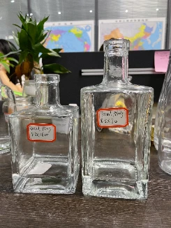 700ml Classic Square Glass Bottle with Thick Base - Premium Spirits Design