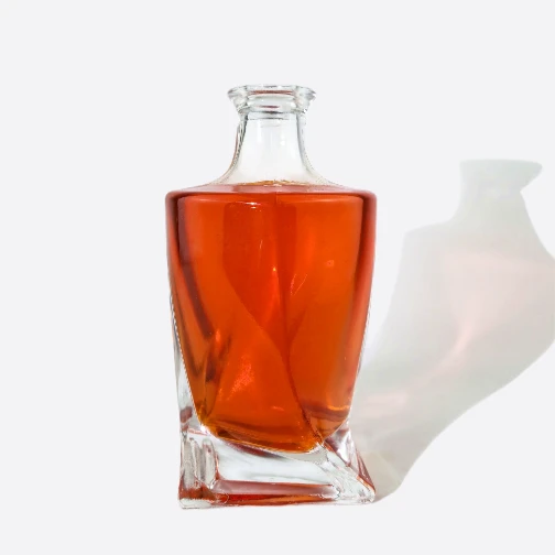 750ml Luxury Twisted Glass Bottle - Artistic Spirits Design