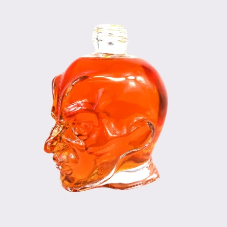 750ml Human Face Design Glass Bottle - Artistic Spirits Vessel
